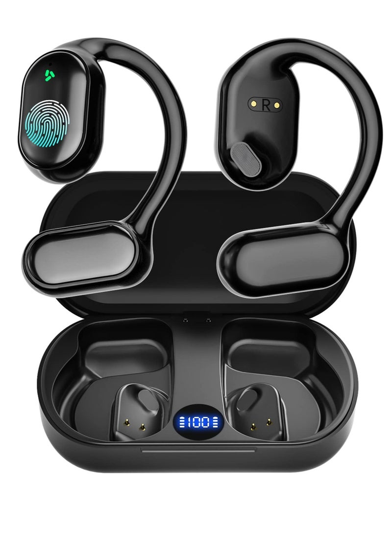 Excefore - Wireless Earbuds Bluetooth Earphones, with Wireless Charging Case, Bone-conduction Over-Ear Headphones with Earhooks, Built in Noise Cancellation Mic, IP5 Waterproof for Sports Running - Image 1