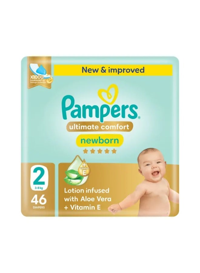 Pampers Ultimate Comfort Taped Diapers, Size 2, 46 Count - Image 1