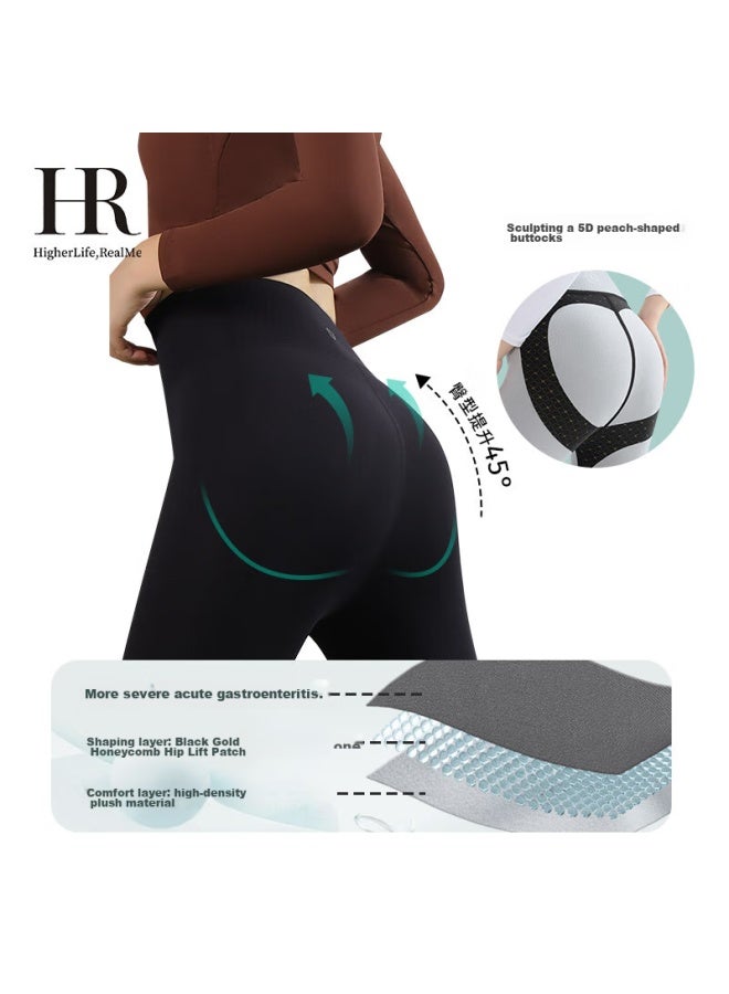 HR Helena Shark Leggings For Women, High-waisted Slimming Tummy Control Lifting Shaping Pants, Obsidian Black, XL - Image 4