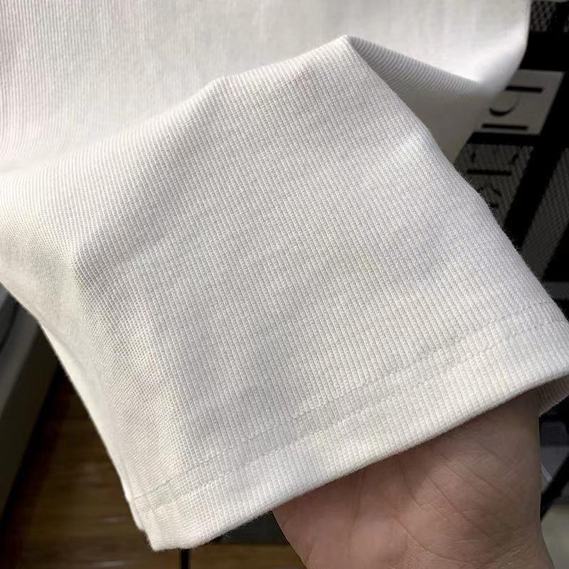 Chanel Style Half-High Collar Short-Sleeved T-Shirt Women'S 2024 Slim-Fit Slimming Vertical Collar Short Top Ins Trendy - Image 4