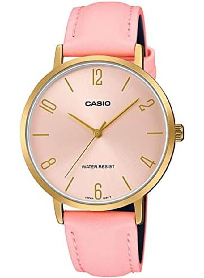 كاسيو ساعة يد من جلد بعقارب LTP-VT01GL-4BUDF - Image 1