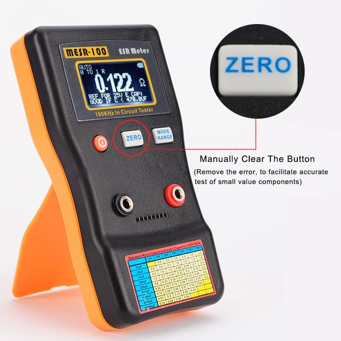 Signstek MESR-100 V2 Auto Ranging in Circuit ESR Meter Capacitor Tester/Low Ohm Meter Up to 0.01 to 100R, Support in Measuring Capacitance Resistance Circuit - Image 3