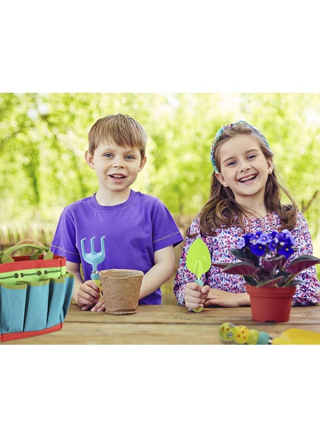 EHOME Little Gardener Tool Set with Garden Tools Bag for Kids Gardening - Kit includes Watering Can, Children Gardening Gloves, Shovel, Rake, Fork and Garden Tote Bag-Children Gardening All in One Kit - Image 2