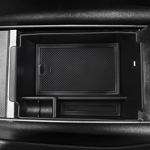 MARCHFA Center Console Organizer Compatible for 2020-2023 2024 2025 Benz GLE 350 450 W167 53 AMG Accessories Armrest Tray Organizer Insert Storage Box for GLS 450 2020 2021 2022 (Black) - Image 5