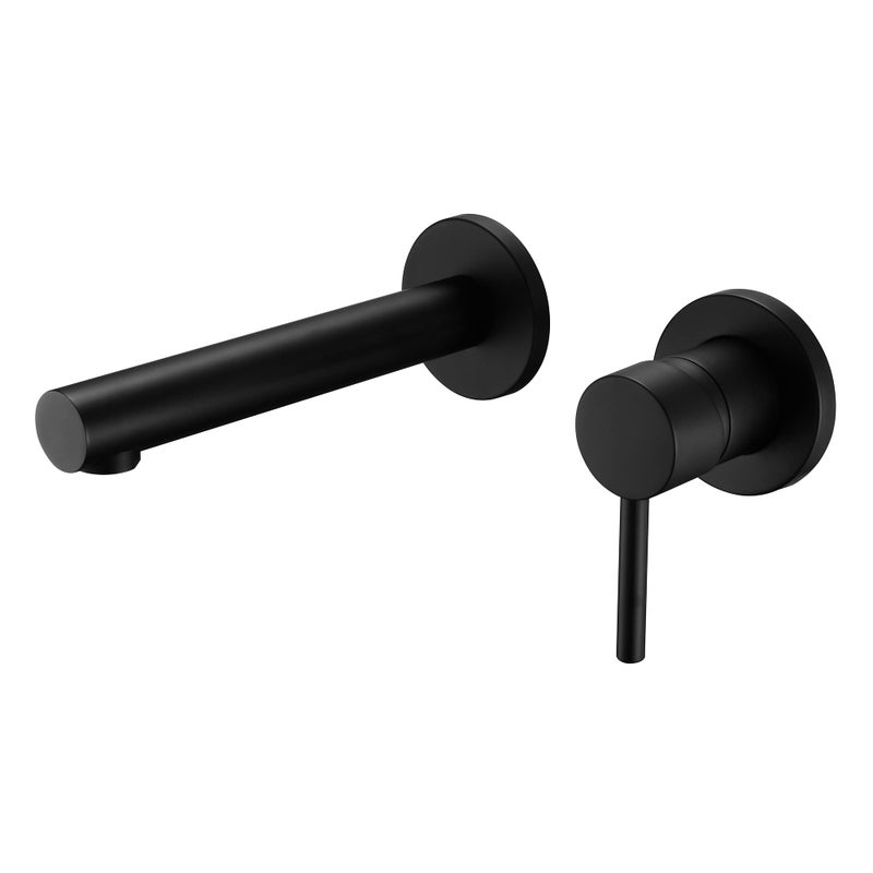 SUMERAIN Matte Black Wall Mount Bathroom Sink Faucet Modern Lavatory Vessel Faucet Single Handle - Image 1