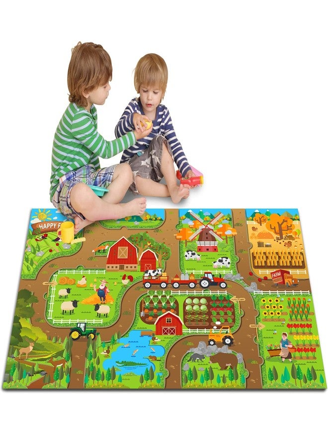 Oriate Kids Toy Dream Mat Happy Farm Activity Playmat, Parent-Child Interaction Game Rug, Ideal Children's Educational Floor Mats for Bedroom Playroom Play and Learn 552-F - Image 1