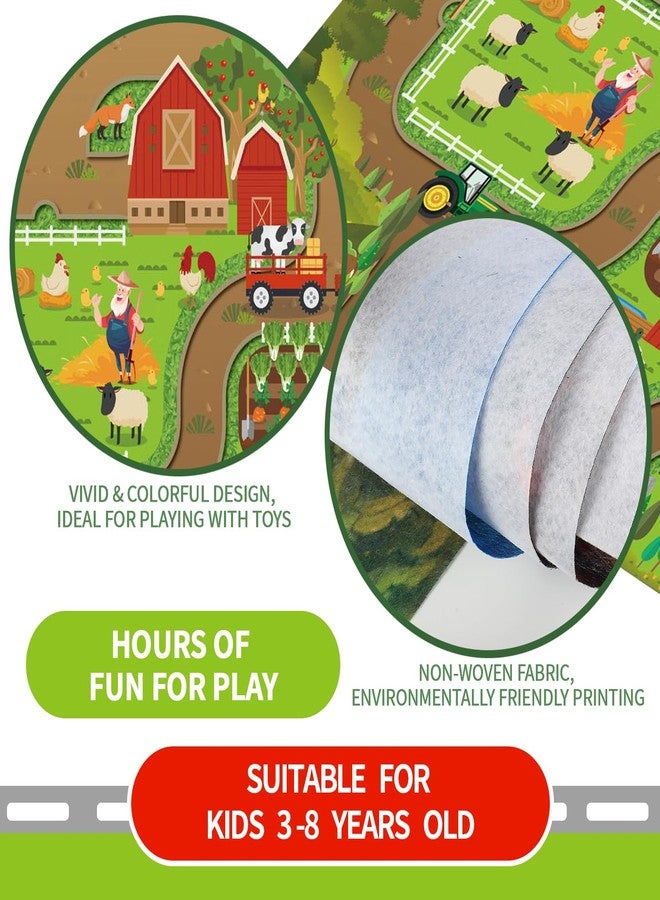 Oriate Kids Toy Dream Mat Happy Farm Activity Playmat, Parent-Child Interaction Game Rug, Ideal Children's Educational Floor Mats for Bedroom Playroom Play and Learn 552-F - Image 4