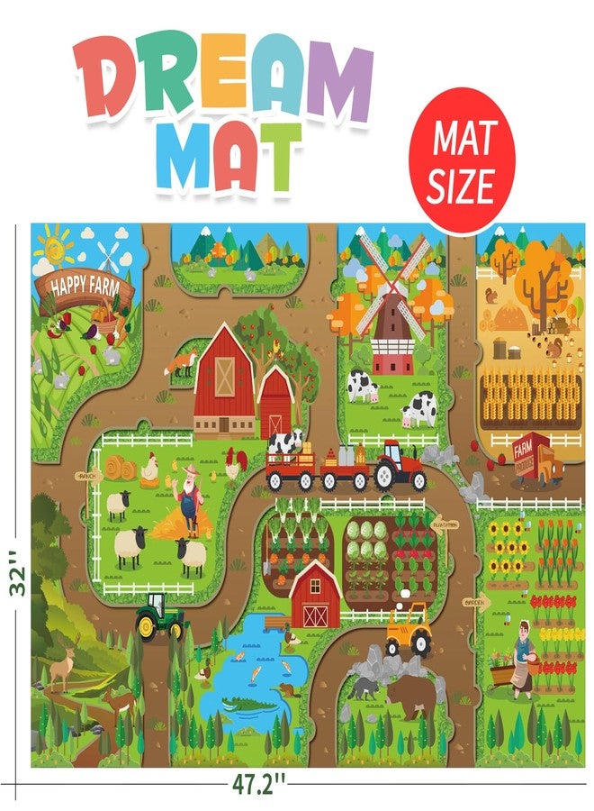 Oriate Kids Toy Dream Mat Happy Farm Activity Playmat, Parent-Child Interaction Game Rug, Ideal Children's Educational Floor Mats for Bedroom Playroom Play and Learn 552-F - Image 3