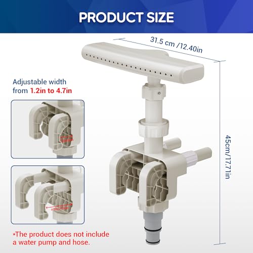 MUSCCCM Pool Fountain for Above Ground Pools, Pool Sprinkler Upgraded 360° Adjustable Spray, Pool Water Fountain Swimming Accessories, Cooling & Relaxation (Beige) - Image 2