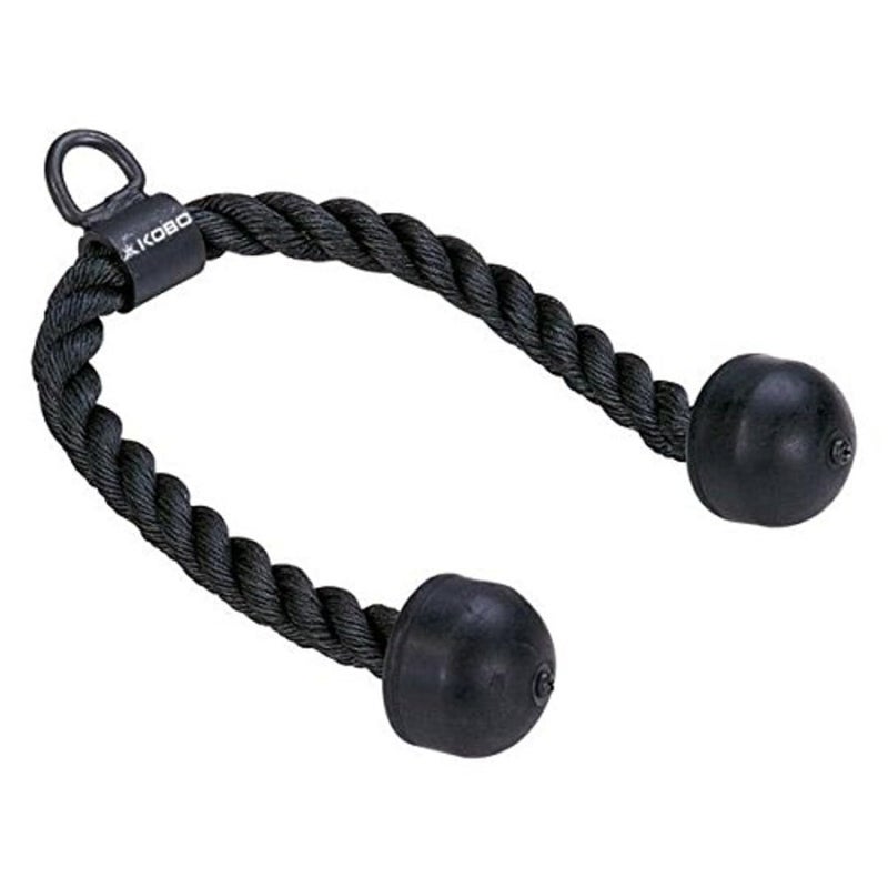 Kobo Tricep Rope for Gym : Tricep Rope Cable Attachment : Tricep Rope Cable Cross D Handle, Seated Row Grip, V Tricep Press Down Bar and Straight LAT Bar (Imported) - Image 4