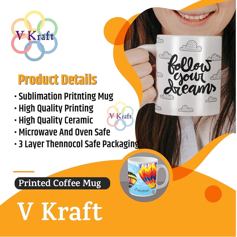 V Kraft Unique CAT Lover Printed Transparent Mug That is Unique Gift for Birthday Gifting and Any Other Special Day Coffee Mug Tea Cup Pack of 1 330ml CT 01 - Image 2