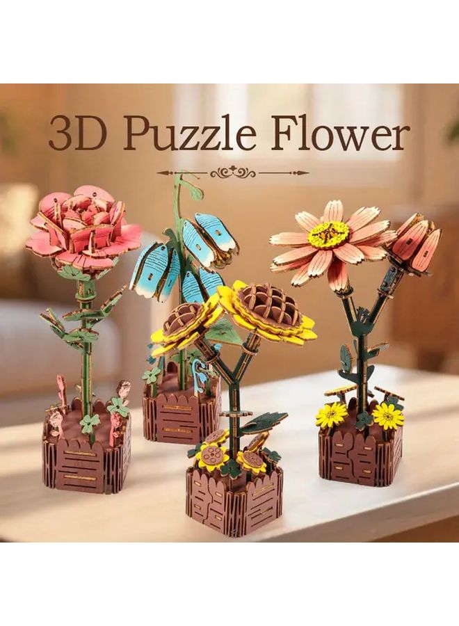 Lily Of The Valley 3D Wooden Puzzle Educational STEM Toy Desktop Decor - Image 3