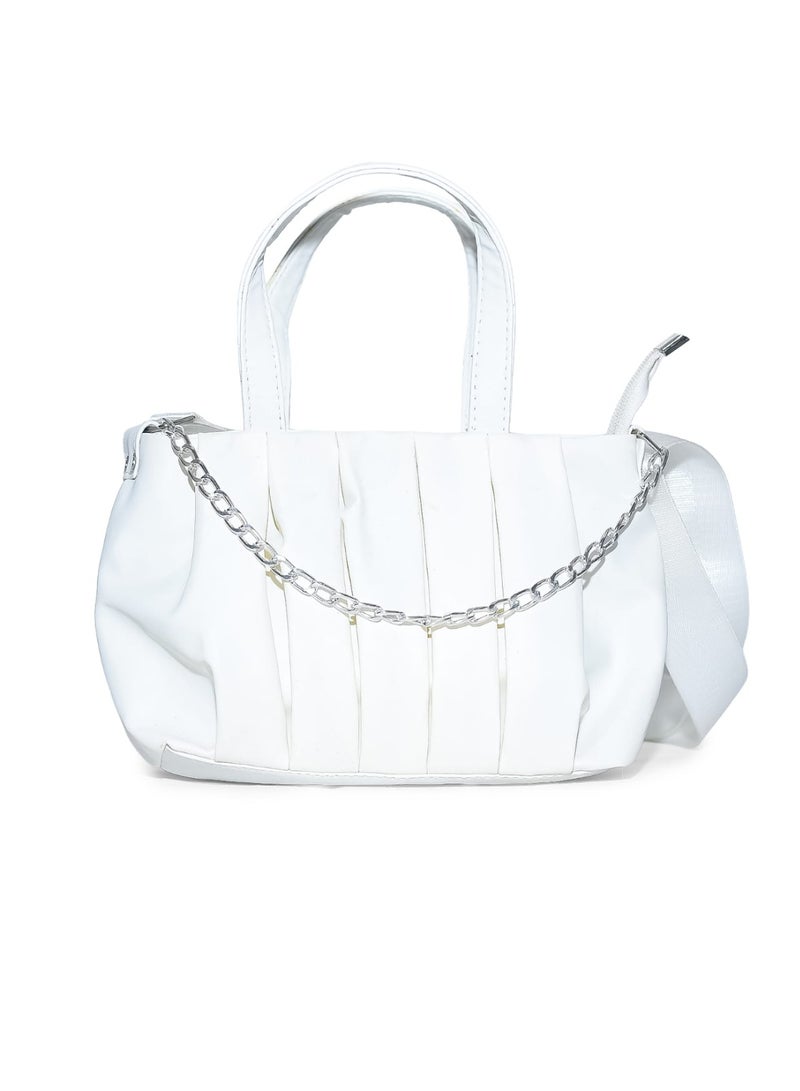 شنطة حريمي 2 في 1 يد وكروس – خامة ضد الميه بسلسلة معدن شيك - Image 1