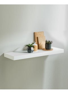 AsolBD AsolBD Decorative Floating Wall Mounted Shelves with Stylish Invisible Brackets, Modern Faux Wood Storage with Matte Finish for Bedroom, Living Room, Bathroom, Kitchen Décor, 1 Piece White  - Image 1