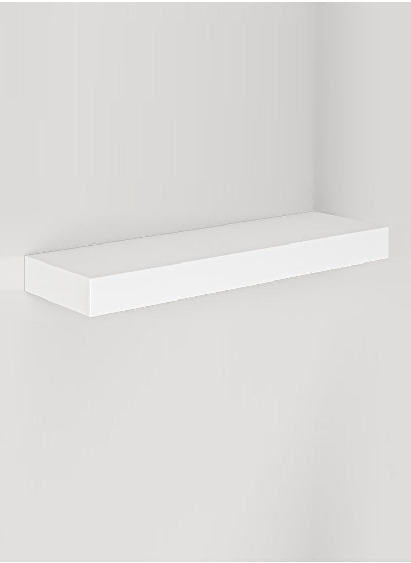 AsolBD AsolBD Decorative Floating Wall Mounted Shelves with Stylish Invisible Brackets, Modern Faux Wood Storage with Matte Finish for Bedroom, Living Room, Bathroom, Kitchen Décor, 1 Piece White  - Image 2