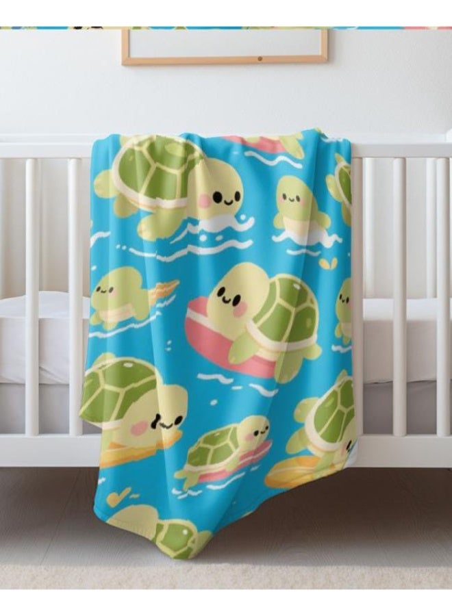 عام بطانية رقيقة من الفانيلا الكرتونية للأطفال والرضع (دافئة ومريحة، ومناسبة للنوم والألعاب) 70 سم * 100 سم - Image 1