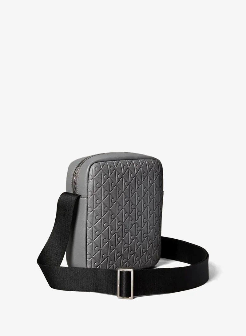 Calvin Klein Embossed Woven Reporter Bag