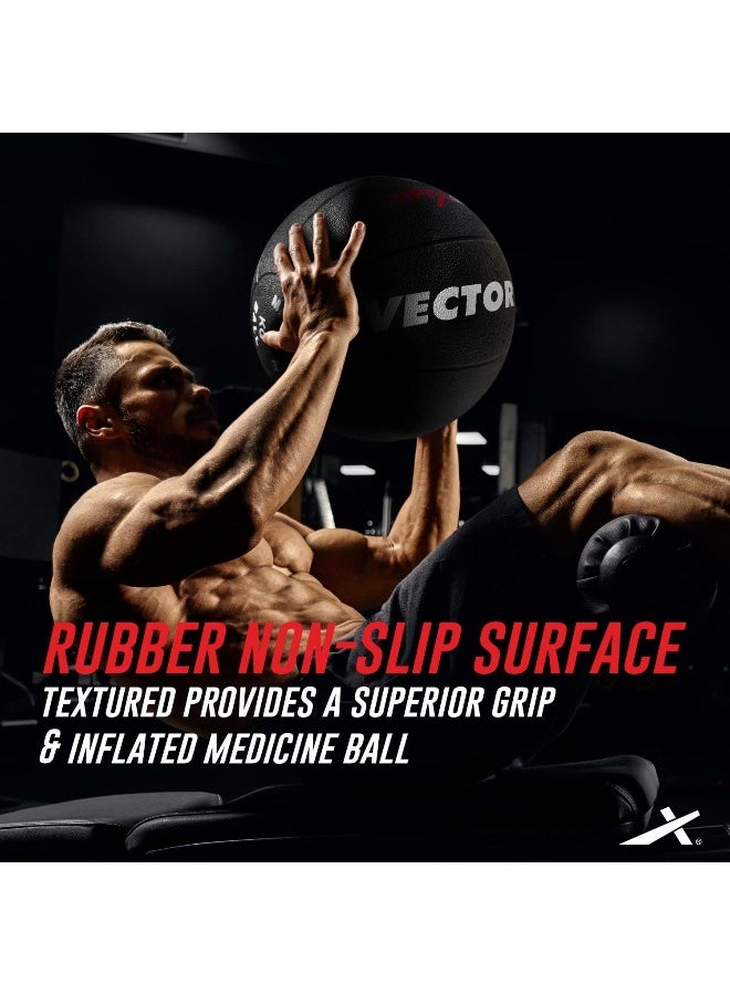 Vector X Medicine Ball – Heavy Weight Exercise Ball for Strength Training, Core & Full-Body Workouts, Fitness Practice, Gym Exercise, Non-Slip Durable Surface, Professional Training Tool - Image 4