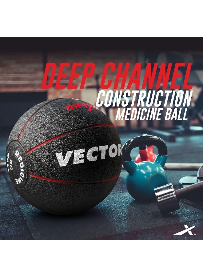 Vector X Medicine Ball – Heavy Weight Exercise Ball for Strength Training, Core & Full-Body Workouts, Fitness Practice, Gym Exercise, Non-Slip Durable Surface, Professional Training Tool - Image 2