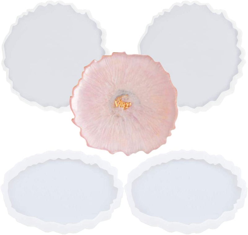 Snoogg قوالب كوستر الراتنج SNOOGG®، قوالب كوستر الأجات لصنع جيود الراتنج، شرائح الأجات، حصائر الأكواب، ديكور المنزل عبوة من 2 - Image 2