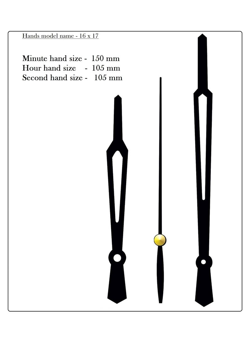 KEDAR KEDAR Ajanta Quartz Ortime Sweep Silent Movement Machine for Wall Clock with Fancy Needles Made in IndiaS005  - Image 2