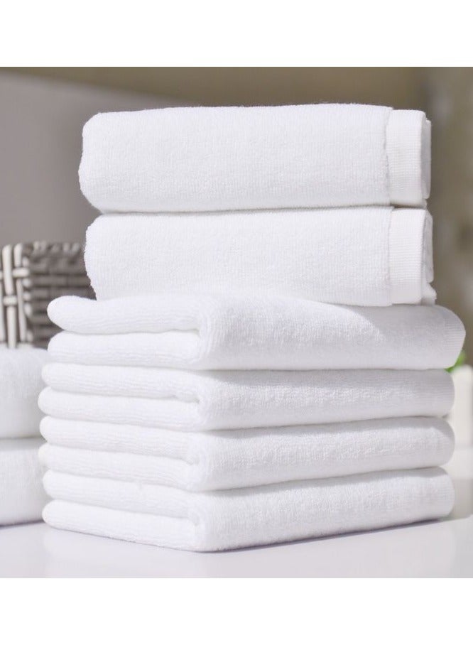 Pearl Coast 6 Pieces Luxury White Hand Towel Set 46x81cm 550 GSM Premium Cotton Ultra Soft and Highly Absorbent Expertly Woven for Durability Hotel And Spa Quality Towels - Image 1