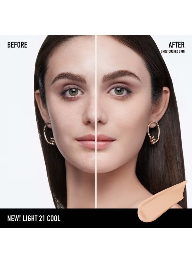 بير ماينرالز كريم أساس سائل غير لامع من بير مينيرالز باريبرو يدوم 24 ساعة بعامل حماية من الشمس 20، فاتح 21 بارد، 30 مل - Image 3