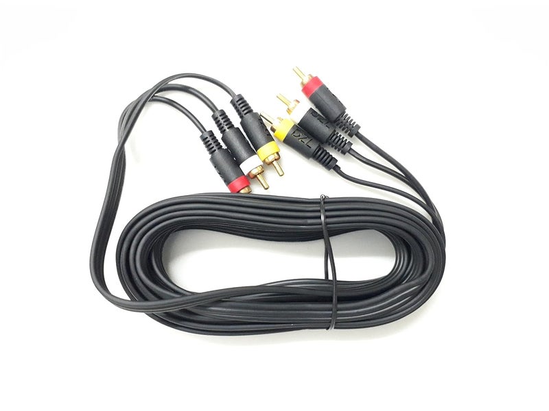 SeCro كابل صوت وصورة ستيريو 3RCA ذكر إلى 3RCA ذكر مطلي بالذهب - مناسب لتلفاز LC LED مسرح منزلي لابتوب كمبيوتر شخصي DVD (4.9 قدم [1.5 متر]) - Image 5