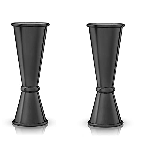 Dynore Stainless Steel Double Sided Black Japanese Peg Measure 30/60 ml- Set of 2 - Image 1