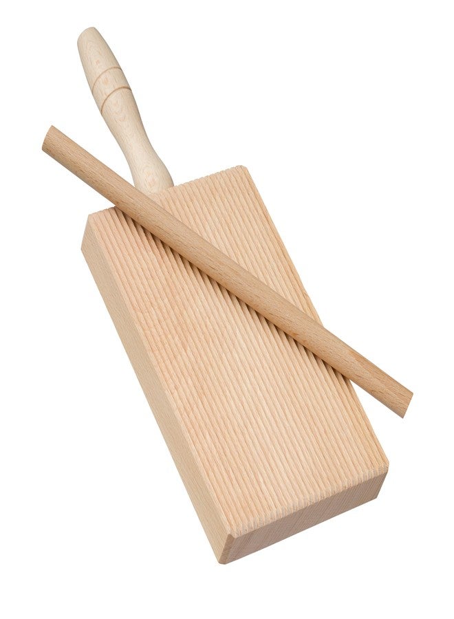 Redecker Wooden Gnocchi & Garganelli Grooved Board - Untreated Beechwood, Ergonomic Handle, Traditional Ridges for Perfect Pasta Texture - Ideal for Fresh Homemade Pasta, Handmade in Italy - Image 2