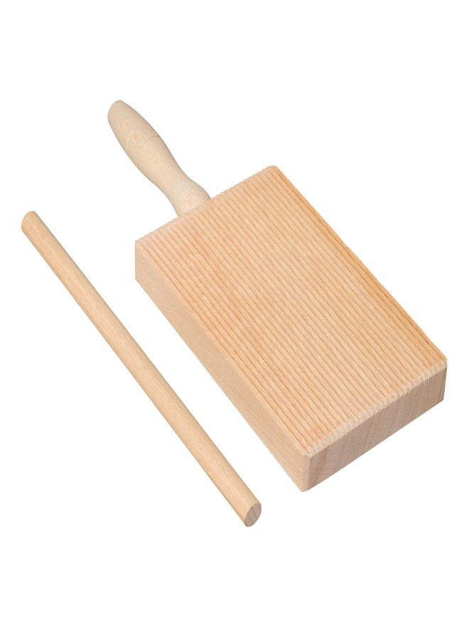 Redecker Wooden Gnocchi & Garganelli Grooved Board - Untreated Beechwood, Ergonomic Handle, Traditional Ridges for Perfect Pasta Texture - Ideal for Fresh Homemade Pasta, Handmade in Italy - Image 4