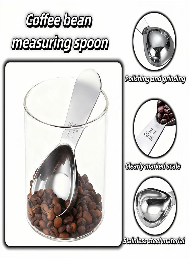 RyanDesign 30ml Stainless Steel Coffee Scoop, 2 Tbsp Measuring Spoons for Protein Powder, Sugar, Flour & Tea - Short Handle, Laser Etched Markings, Dishwasher Safe, Heavy-Duty 304 Food-Grade Steel - Image 5