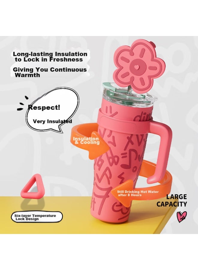 Zippo Insulated Mug, Large Capacity, Ice-cold Cup, Stainless Steel Water Bottle, Keeps Cold, Stylish Design, 1250ml - Image 3
