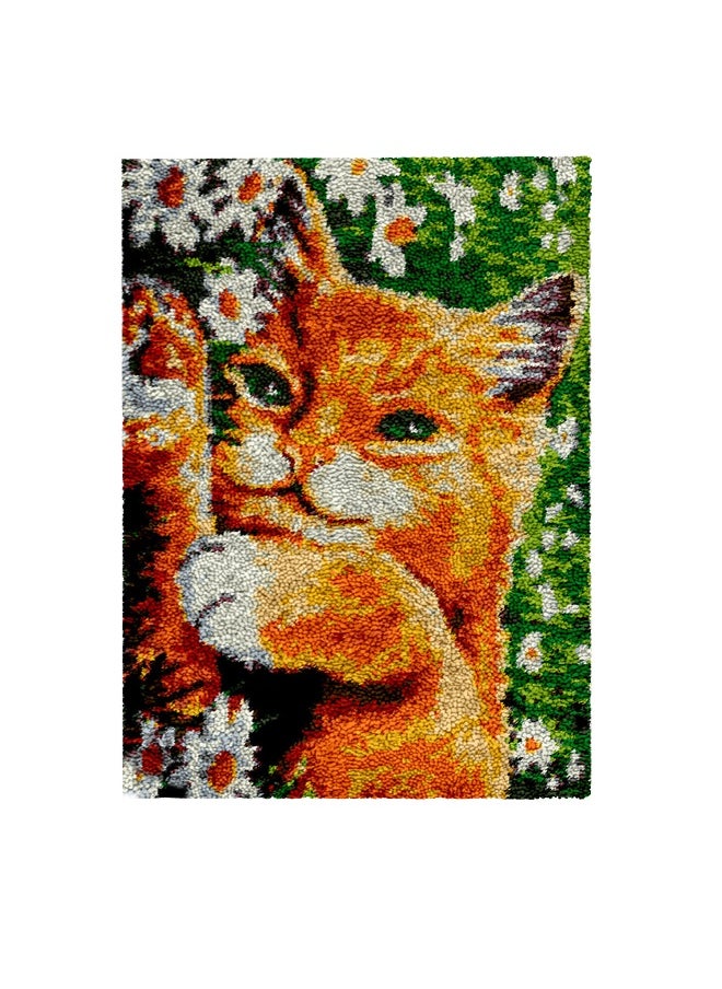 Loquat DIY Latch Hook Kits Rug Embroidery Carpet Set Needlework with Crochet Needlework Crafts Shaggy Latch Kits Crochet Pattern for Adults/Kids  - Image 1