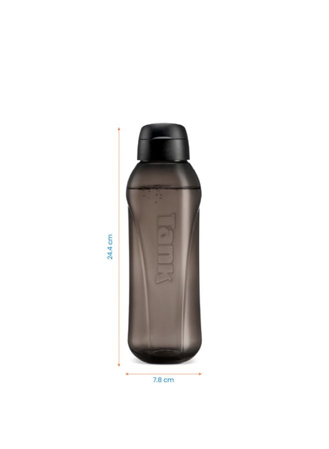 Tank Go, 800ml, Polypropylene Plastic Bottle, BPA Free, Leakproof - Black - Image 2