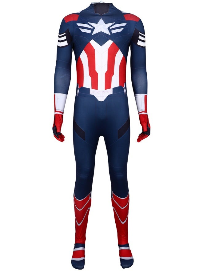 The Captain America Character Cosplay Performance On Stage Showcases The Costume - Image 1