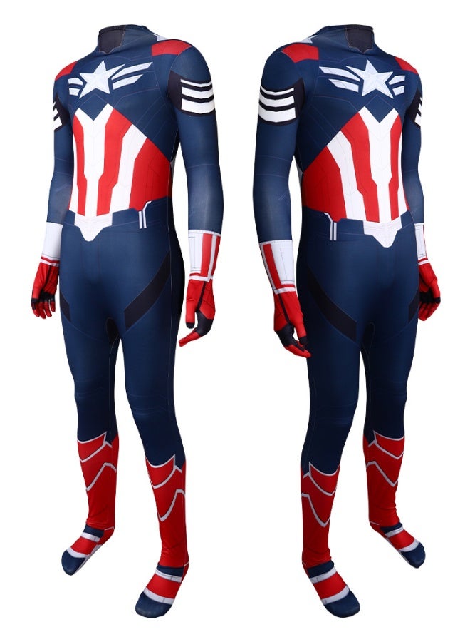 The Captain America Character Cosplay Performance On Stage Showcases The Costume - Image 2