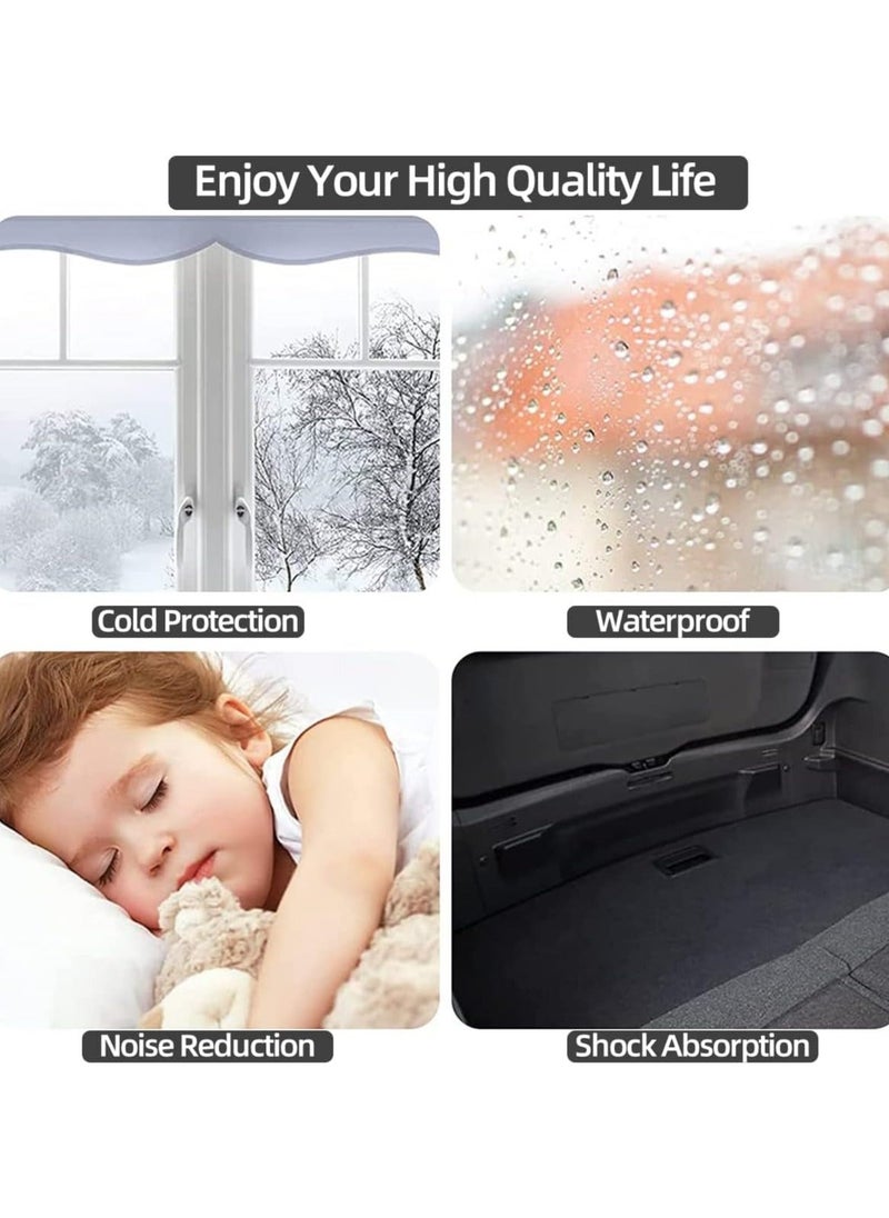 HOMESTAR Weather Stripping Door Seal Strip, 19.7Ft Black D Shape Rubber Self-Adhesive Insulation Sound Proof Strips for Frame Window  - Image 3