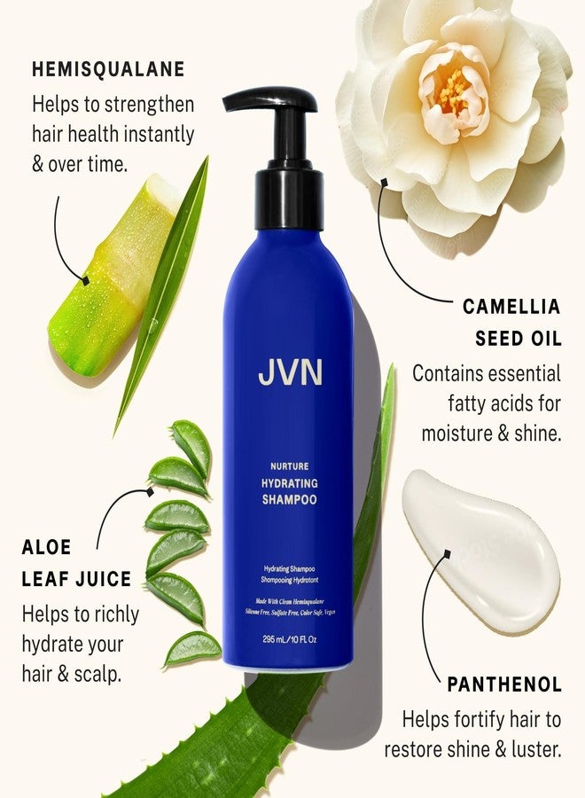 JVN Nurture Hydrating Shampoo & Conditioner (20 Fl Oz), Nurture Shampoo & Conditioner for All Hair Types, Detangles & Softens Hair, Made with Clean Hemisqualane - Image 2