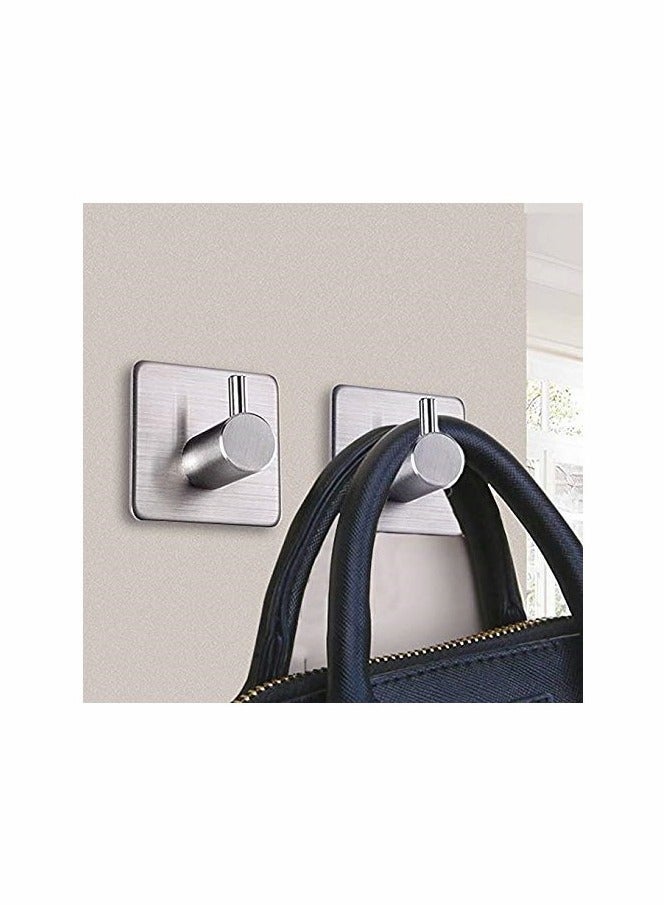 KASTWAVE Adhesive Hooks Heavy Duty Wall Hooks Waterproof Stainless Steel Hooks - Image 2