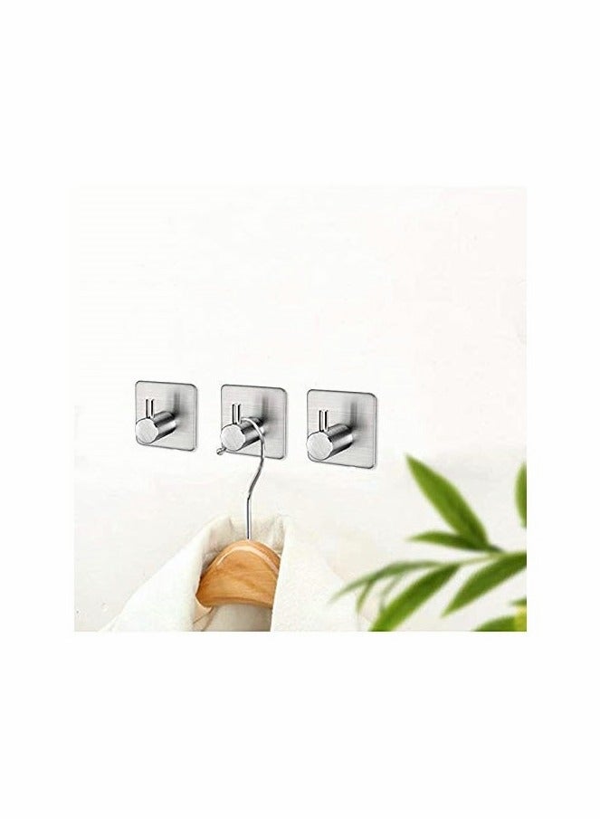 KASTWAVE Adhesive Hooks Heavy Duty Wall Hooks Waterproof Stainless Steel Hooks - Image 5