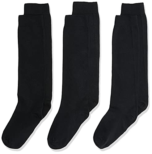 Jefferies Socks Girls 2-6X School Uniform Knee High 3 Pair Pack, Black, Small - Image 1