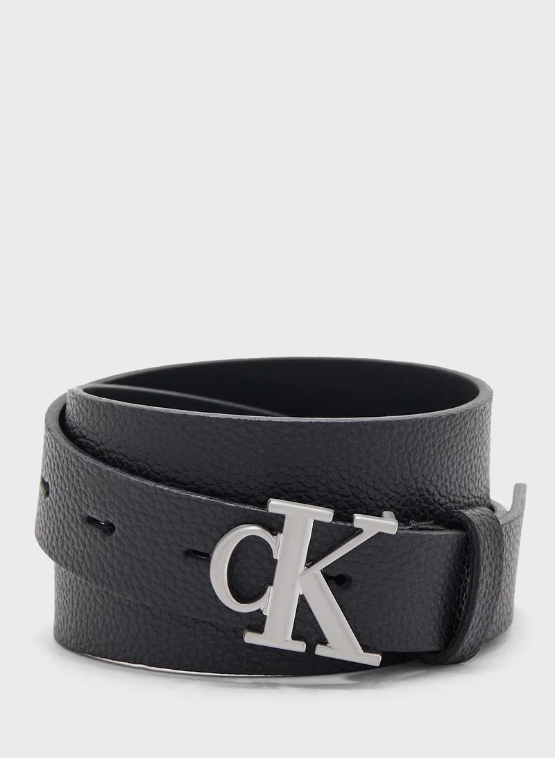 كالفن كلاين جينز MONO PLAQUE LTHR BELT 25MM PB