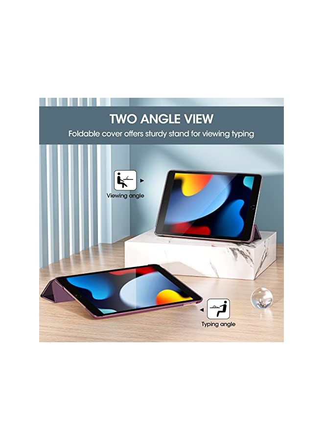 Procases iPad 10.2 Case iPad 9th Generation 2021/ iPad 8th Generation 2020/ iPad 7th Generation 2019 Case, iPad Cover 9th Generation Slim Hard Back Smart Cover for 10.2 iPad Case -Purple - Image 5