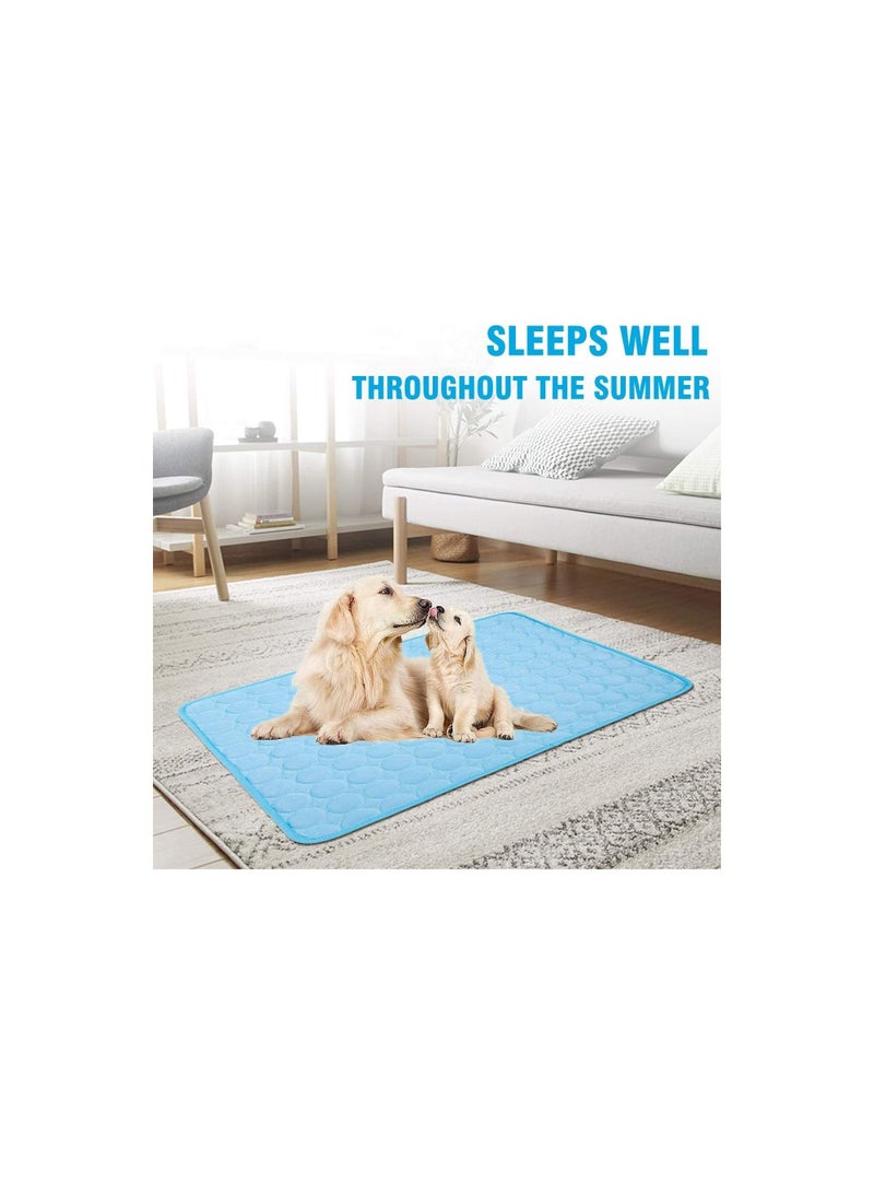 حصيرة تبريد للكلاب الأليفة، وسادة تبريد ذاتية للكلاب، بساط تبريد صيفي قابل للغسل من الحرير الجليدي للقطط وبيوت الكلاب والصناديق والأسرة - Image 5