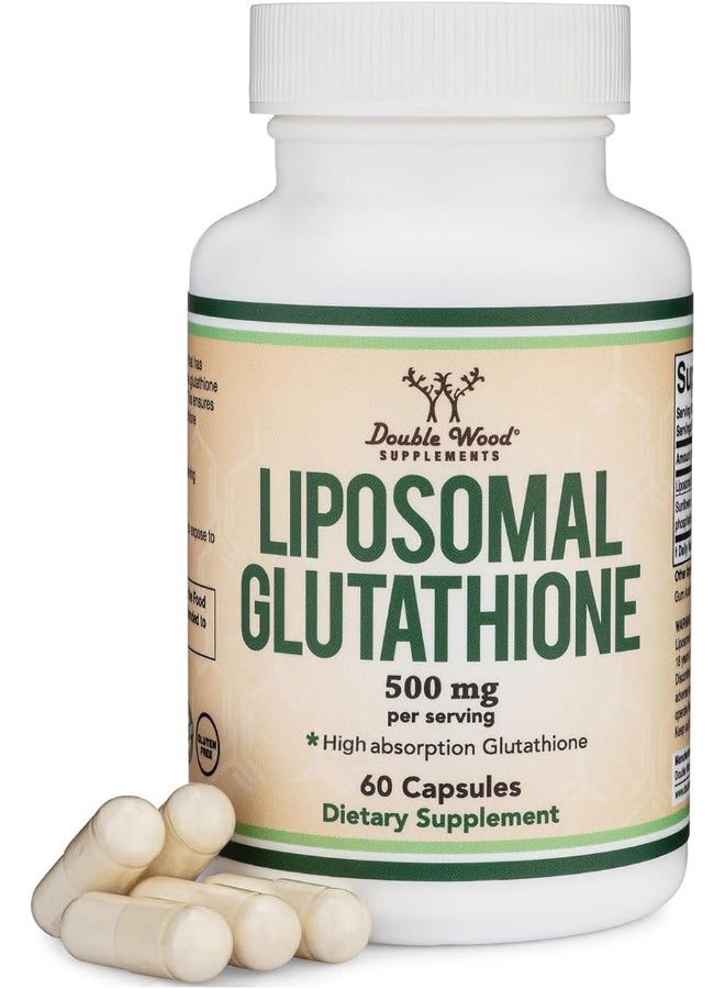 Double Wood Supplements Liposomal Glutathione Supplement 500mg per Serving, 60 Capsules - Image 1