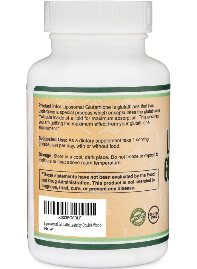 Double Wood Supplements Liposomal Glutathione Supplement 500mg per Serving, 60 Capsules - Image 3