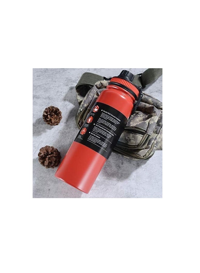 Desselan Sports Water Bottle – 26 Oz Leak-Proof Vacuum Insulated Stainless Steel Thermo Mug (Red) - Image 3