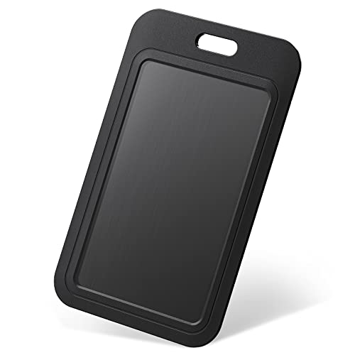 Uniclife 3 Pack Sliding ID Badge Holder Hard Black Vertical Plastic Card Case Protector Pouch with Clear Window for Office School ID Credit Cards Proximity Key Cards Driver’s Licenses and Passes - Image 1