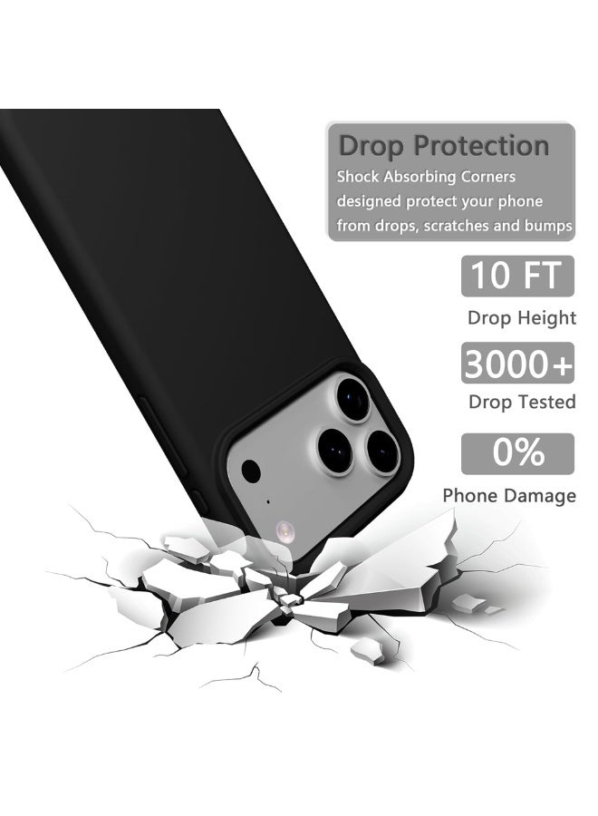 O Ozone Compatible with iPhone 17 Pro Case , Slim Liquid Silicone 3 Layers Soft Gel Rubber Shockproof Protective Cover with Anti-Scratch Microfiber Lining- Dark Blue - Image 5